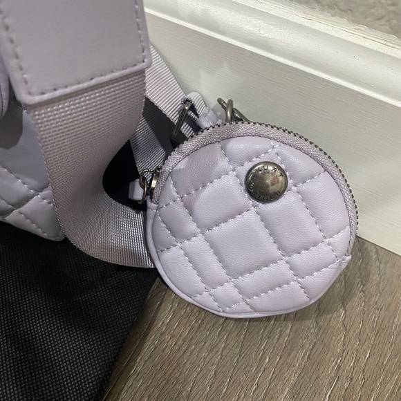 New💜 Kurt Geiger London Light Pastel Purple Brixton Lock Medium Shoulder Bag - Picture 9 of 9